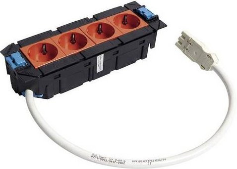 Hager Steckdosencontainer für Elektro-Sockelleisten in Orange und Multicolour - Bild 1
