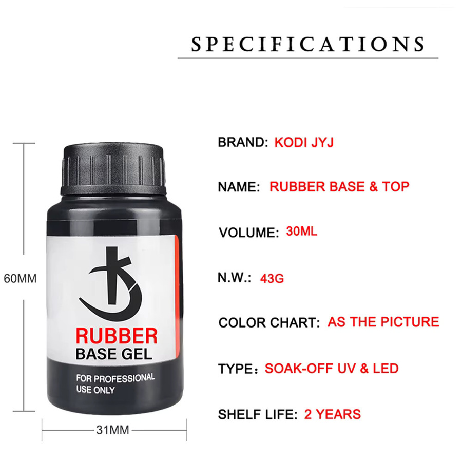 KODI JYJ Nagel-Unterlack Gel-Poliermittel, 30 ml, Rubber Base Gel - Bild 2