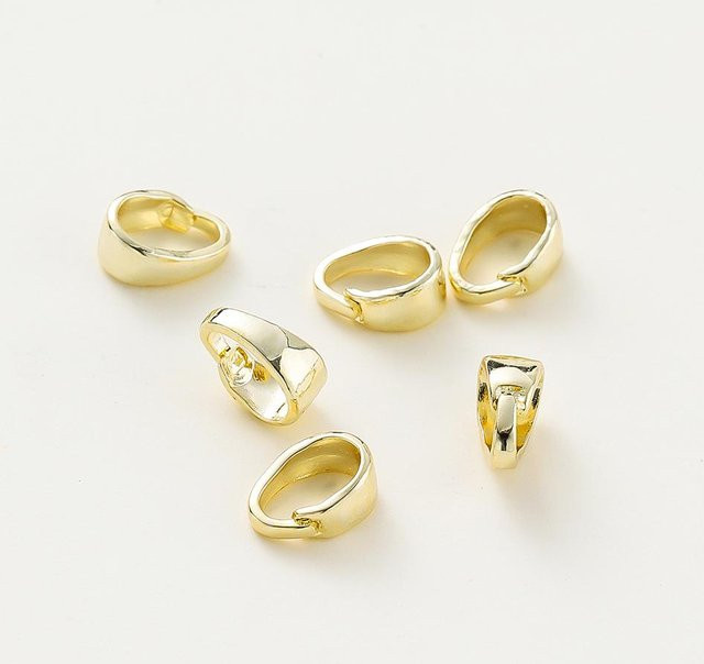 Anhänger Klemmen Melonensamen Charms Verschluss, Goldfarbe, Unisex - Bild 1