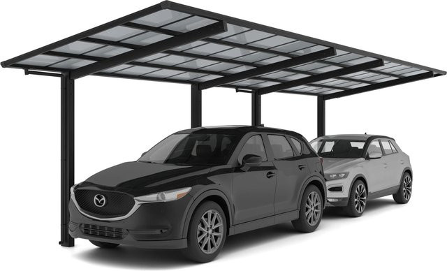 Ximax Doppelcarport Linea Tandem Typ 60 Schwarz B x T: 272,6 x 982,6 cm - Bild 1