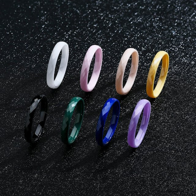 Pinannie Keramikring, 3mm, Schwarz, Damen - Bild 1