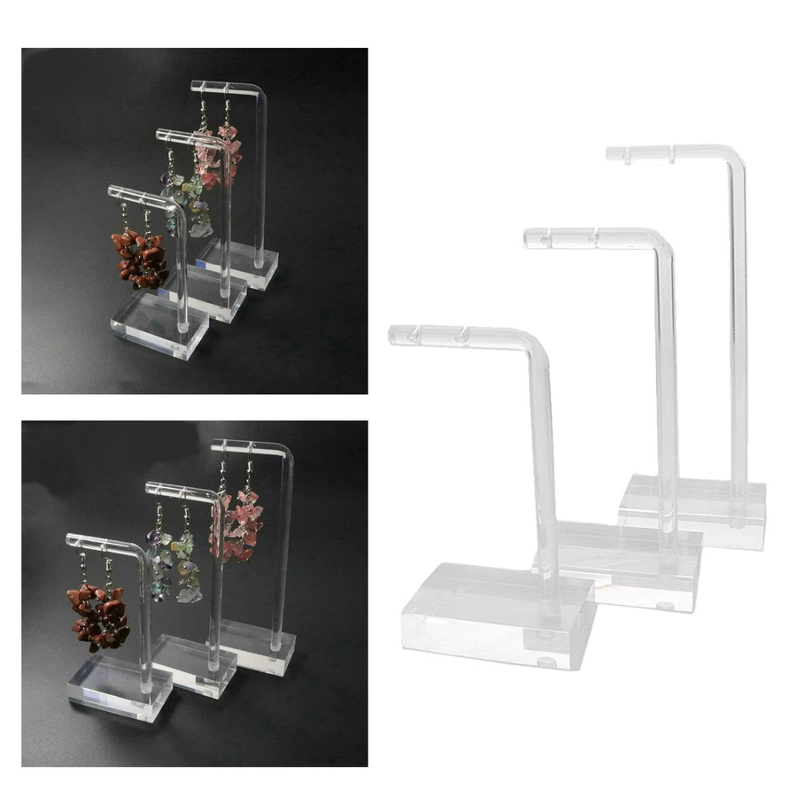 Phenovo Ohrring Display Rack, Acryl, T-Form, 3 Stück, Unisex - Bild 2
