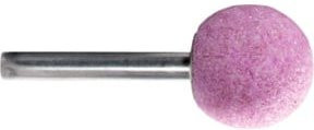 Metabo Edelkorund-Schleifstift Kugelform, Schaft 6 mm, Körnung 36, Durchmesser: 25 mm, Höhe: 40 mm, Breite: 25 mm - Bild 1