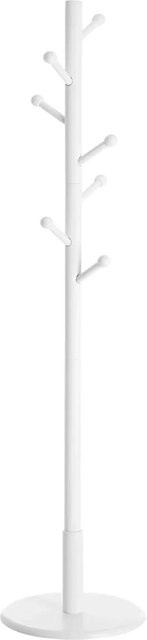 Vasagle Garderobenständer Post Tree mit 7 Haken in Weiß, Durchmesser: 38 cm, Höhe: 175 cm - Bild 1