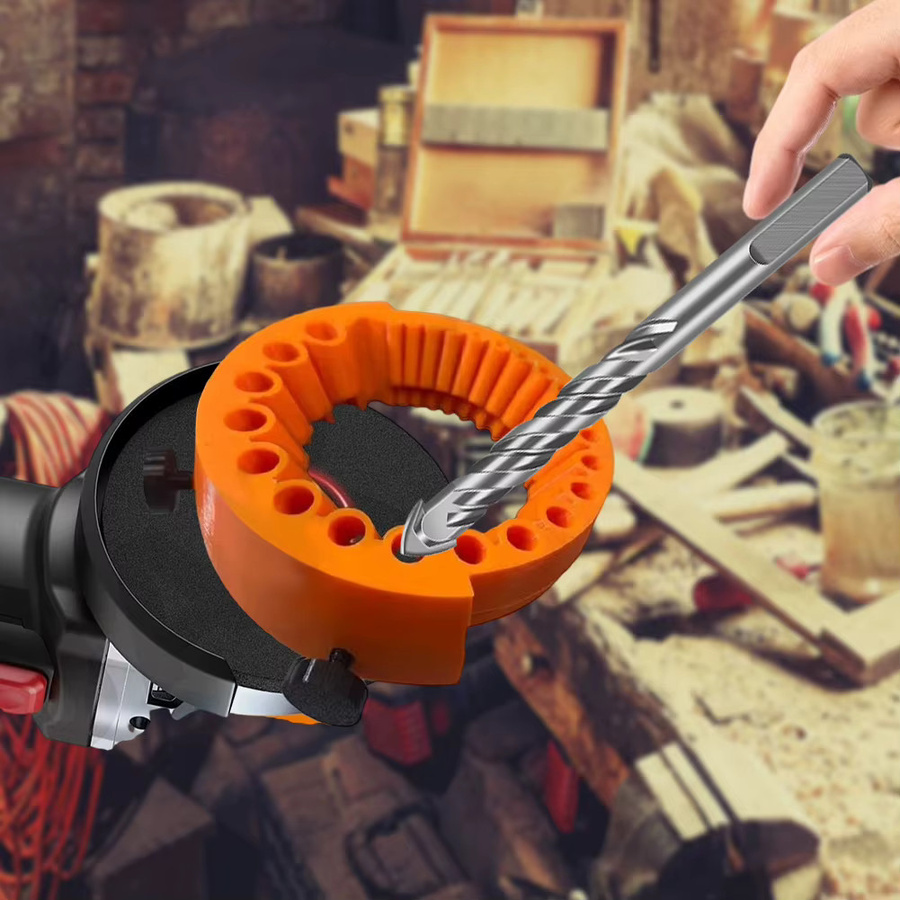 Mehrzweck Bohrer Schleif und Polierwerkzeug Set mit Schleifspitzen für Winkelgetriebe in Orange, 2-13mm - Bild 3