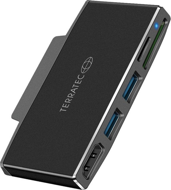 Terratec CONNECT Go1 Adapter und Kartenleser für Surface Go in Schwarz mit USB-A, HDMI und USB-C Anschlüssen für 4K Ultra HD Unterstützung - Bild 2
