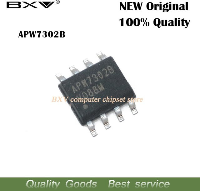 5 Stück APW7302B APW7302 SOP-8 Original Elektronikbauteile in Schwarz - Bild 1