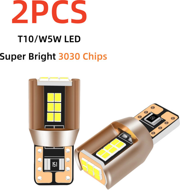 XMSJ 2er Set T10 W5W LED Parkplatzlichter Canbus Seitenlampen und Innenraumbeleuchtung 12V - Bild 1