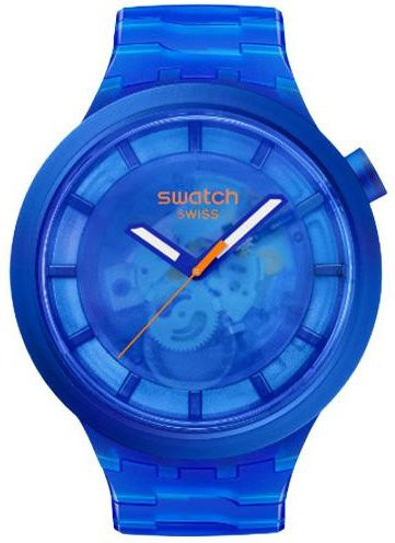 Swatch Armbanduhr, Quarz, Kunststoff, 47 mm, Herren, Blau - Bild 1