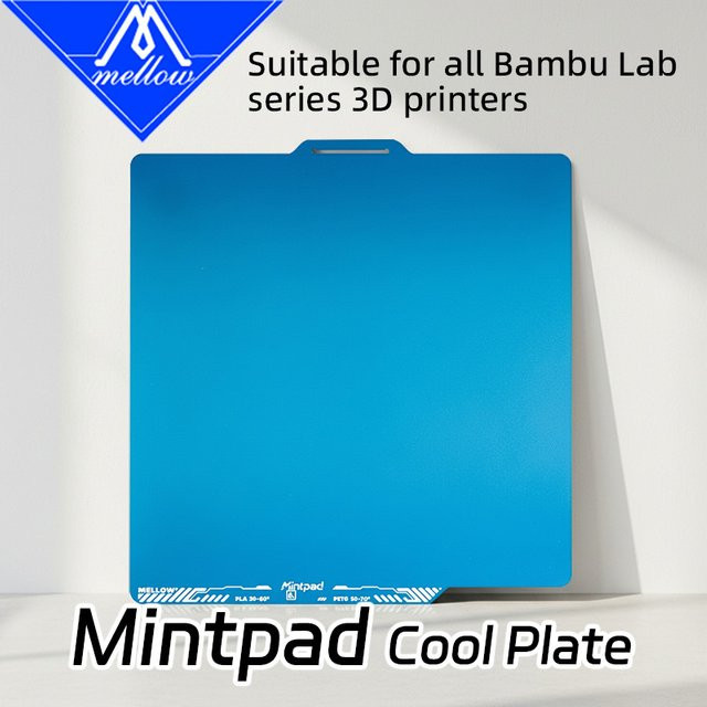 Mellow MintPad Kühlplatten-Bauplatte für Bambu Lab X1 P1 A1 H2D, doppelseitiges flexibles Druckbett in Blau - Bild 1