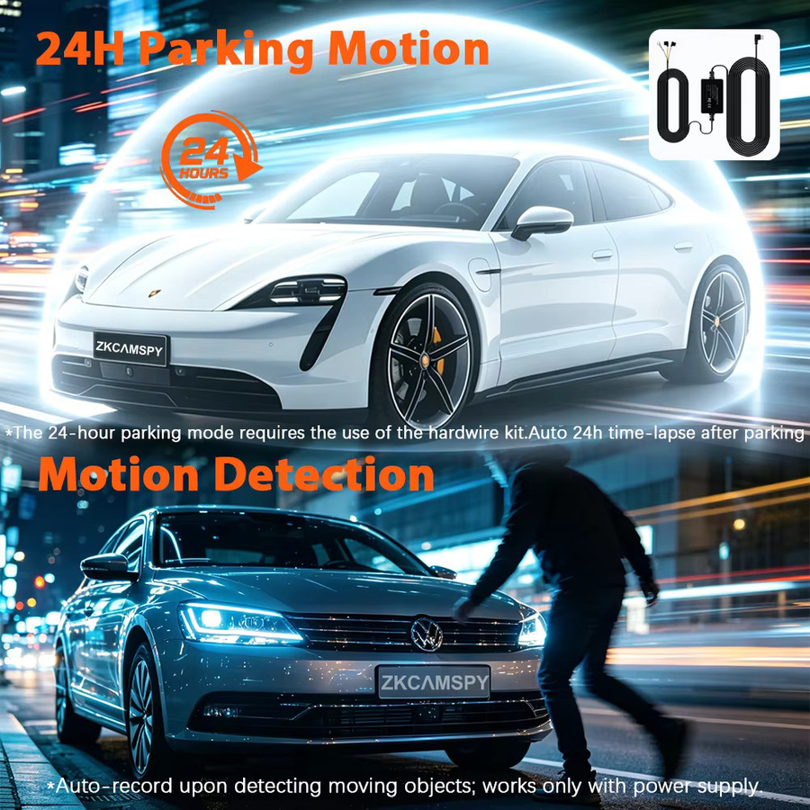 GMAIPOP 5-Kanal Auto-Dashcam mit 360 Grad Panorama-Aufnahme, 2K HD WLAN Auto-DVR, 24/7 Parküberwachung, Nachtsicht, G-Sensor und Schleifenaufzeichnung in Schwarz - Bild 5
