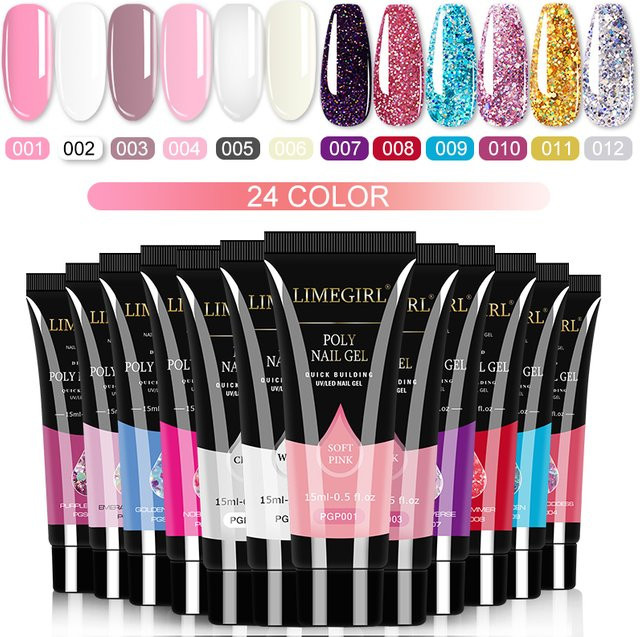 Limegirl Poly UV Gel Set, Soft Pink, Glänzend - Bild 1