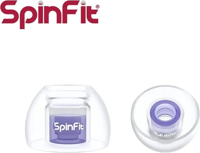 SpinFit OMNI Universelle Silikon-Ohrstöpsel für In-Ear-Kopfhörer, Transparent, passend für Düsendurchmesser 4,0 bis 5,5 mm - Bild 1