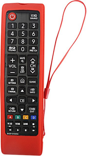 Silikon-Schutzhülle für Samsung Fernbedienungen in Schwarz (Modelle AA59, BN59, AK59, AA59-00602A, BN59-01247A, AK59-00146A) - Bild 1