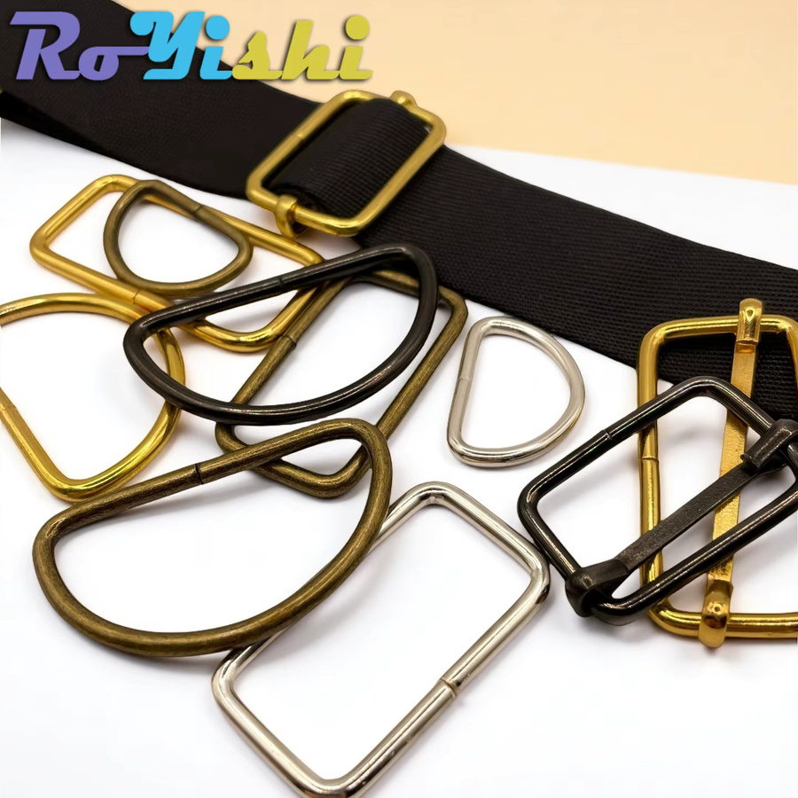 Sewi Metall-Gürtelschnallen Set mit D-Ringen und Schiebeschnallen, 36 Stück, 10–38 mm, 4 Farben für Handtaschen und Haustierhalsbänder - Bild 2