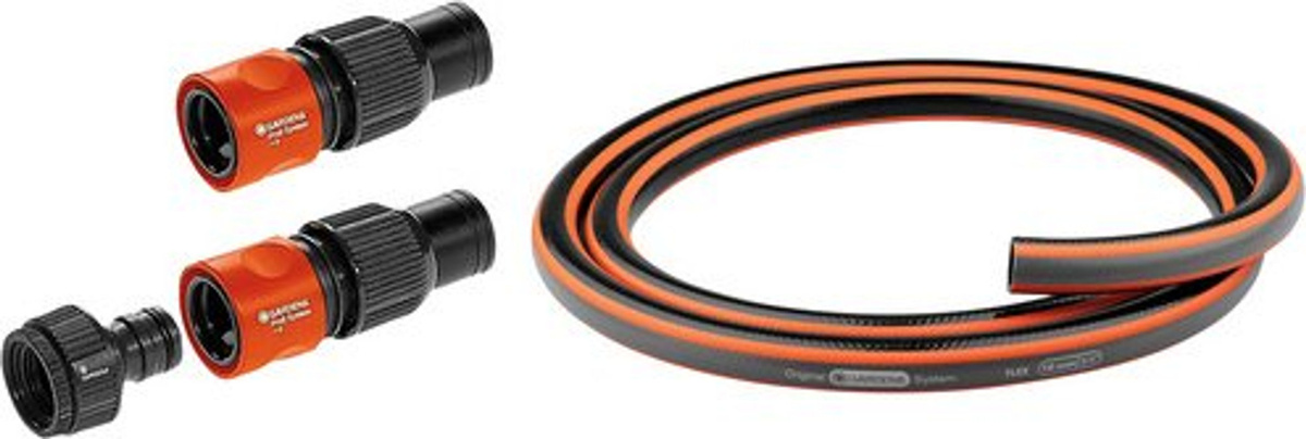 Gardena Profi-System Anschlussgarnitur Komplettset mit 2 m Classic-Schlauch G 3/4 bunt - Bild 2