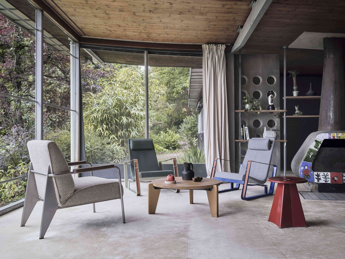 Vitra Tabouret Métallique Hocker aus Stahlblech in Rot - Bild 2