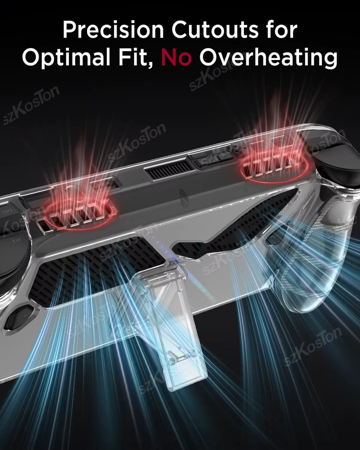 Transparente Schutzhülle mit Ständer für ASUS ROG Ally 2026 und ROG Ally X aus stoßfestem TPU - Bild 3