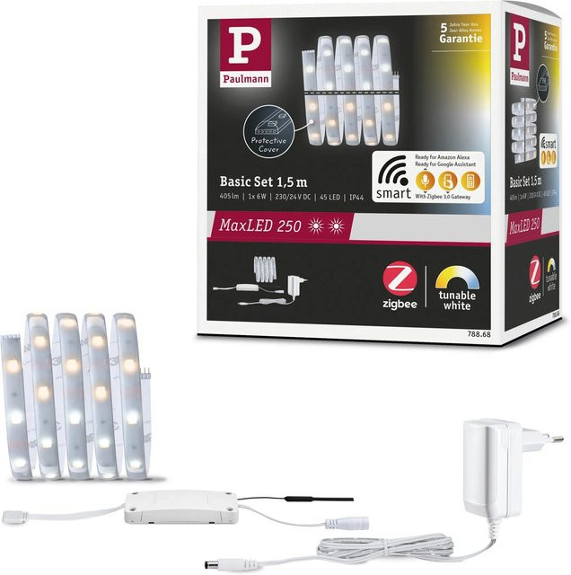 Paulmann MaxLED 250 LED Strip Tunable Weiß Smart Home Zigbee Basis-Set mit Controller und Netzteil, Länge: 150 cm - Bild 2