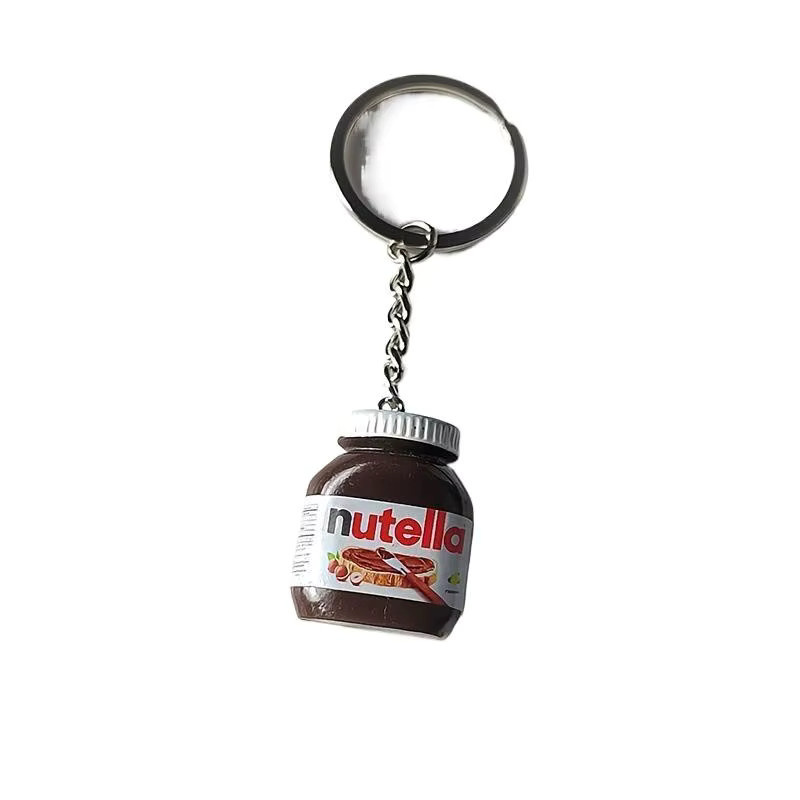 Schlüsselanhänger Haselnuss Schokolade Marmelade Flasche, 2 Stück - Bild 4