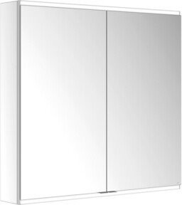 Keuco Spiegelschrank Royal Modular 2.0 mit 2 Drehtüren, LED-Beleuchtung und Kristall-Doppelspiegel, Weiß/Silber, B/H/T: 100 x 90 x 16 cm - Bild 1