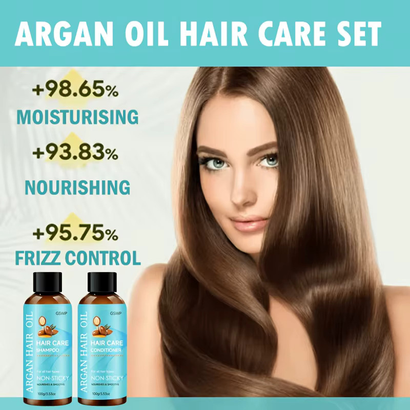 GSWP 7-in-1 Shampoo- und Conditioner-Set mit Arganöl und Rizinusöl, 200g - Bild 3
