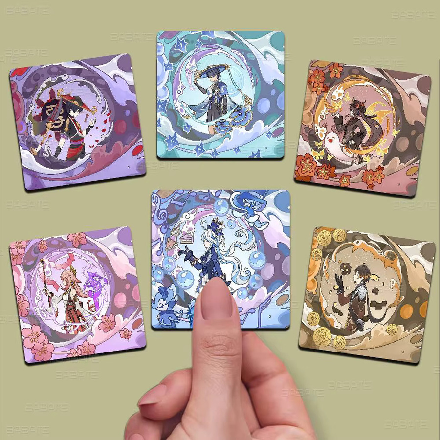 Genshin Impact Magnetischer Kühlschrankaufkleber in Multicolor als quadratisches Souvenir - Bild 1