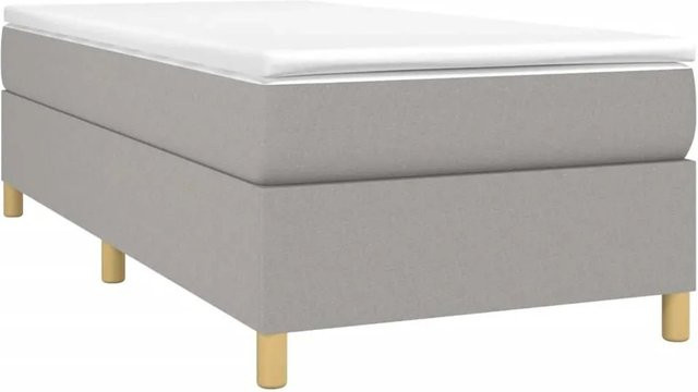 vidaXL Boxspringbettgestell Hellgrau aus Stoff B/T/H: 90 x 193 x 35 cm - Bild 1