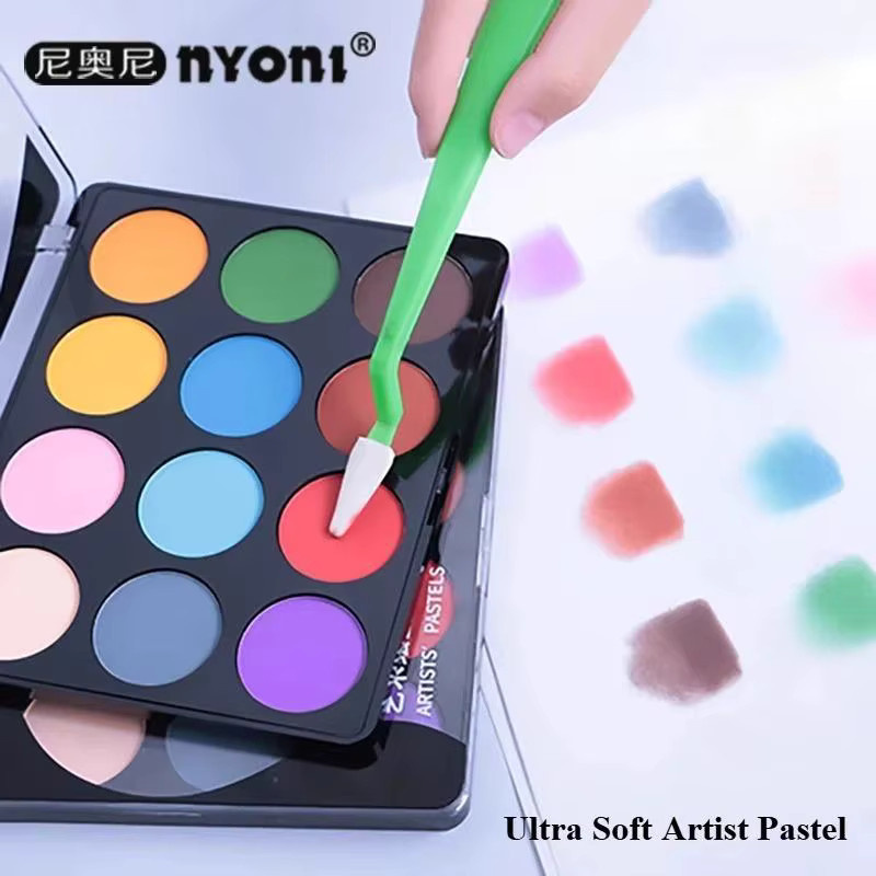 12 Farben Künstler-Pastellfarben Set für Trocken- und Nasszeichnungen in Multicolour - Bild 4