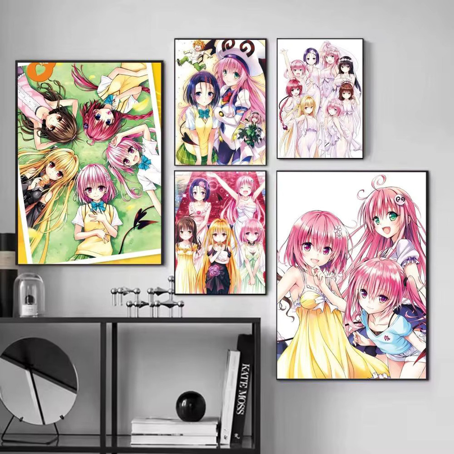 Anime To Love Ru Poster als Wandaufkleber aus Papier, Mehrfarbig, Rechteckig - Bild 2