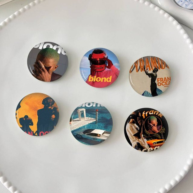 Pin Button Frank Ocean Blond Album, Weißblech, Anime Rolle, Brosche - Bild 1