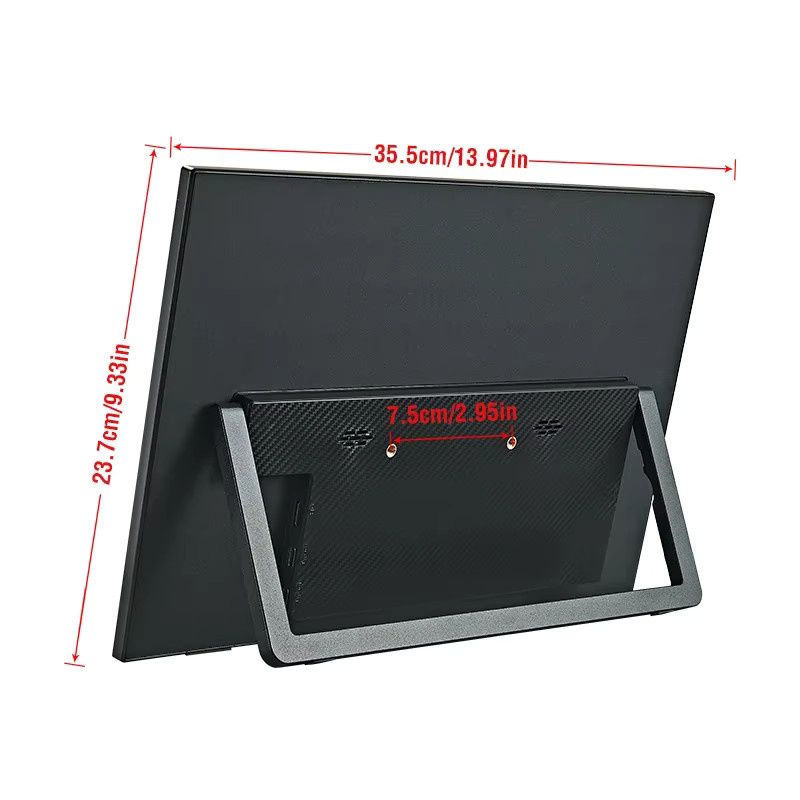Anmite Tragbarer 16-Zoll Monitor in Schwarz mit 2,5K QHD Auflösung, 144Hz, HDR und Blaulichtfilter für PC, Laptop, Xbox, PlayStation und Nintendo Switch - Bild 2