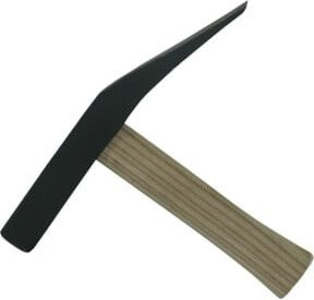 Pflasterhammer Club in Schwarz mit Holzgriff, Gewicht: 2,5 kg, Norddeutsche Form - Bild 1