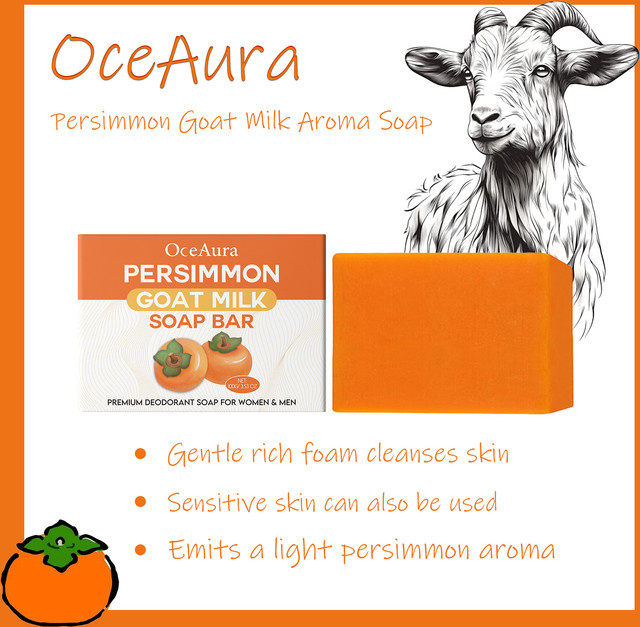 OceAura Persimmon Ziegenmilch-Duftseife, Unisex - Bild 1