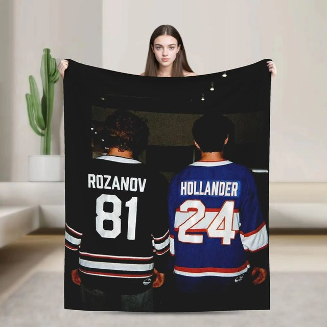 Hollanov Rozanov Beheizbare Rivalry-Decke aus Flanell in Schwarz für Erwachsene - Bild 1