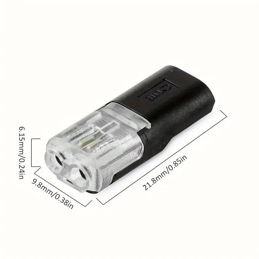 Verriegelbare Steckbare Doppeldraht-LED-Verbinder 2-Pin 2-Wege Universelle Kompakte Kabelverbinder - Bild 2