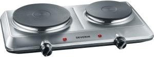 Severin DK 1014 Doppelkochplatte in Silber aus gebürstetem Edelstahl mit 2500 W - Bild 1