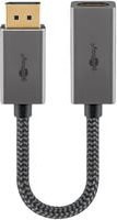 Goobay DisplayPort auf HDMI Adapterkabel in Grau für 4K @ 60Hz - Bild 1