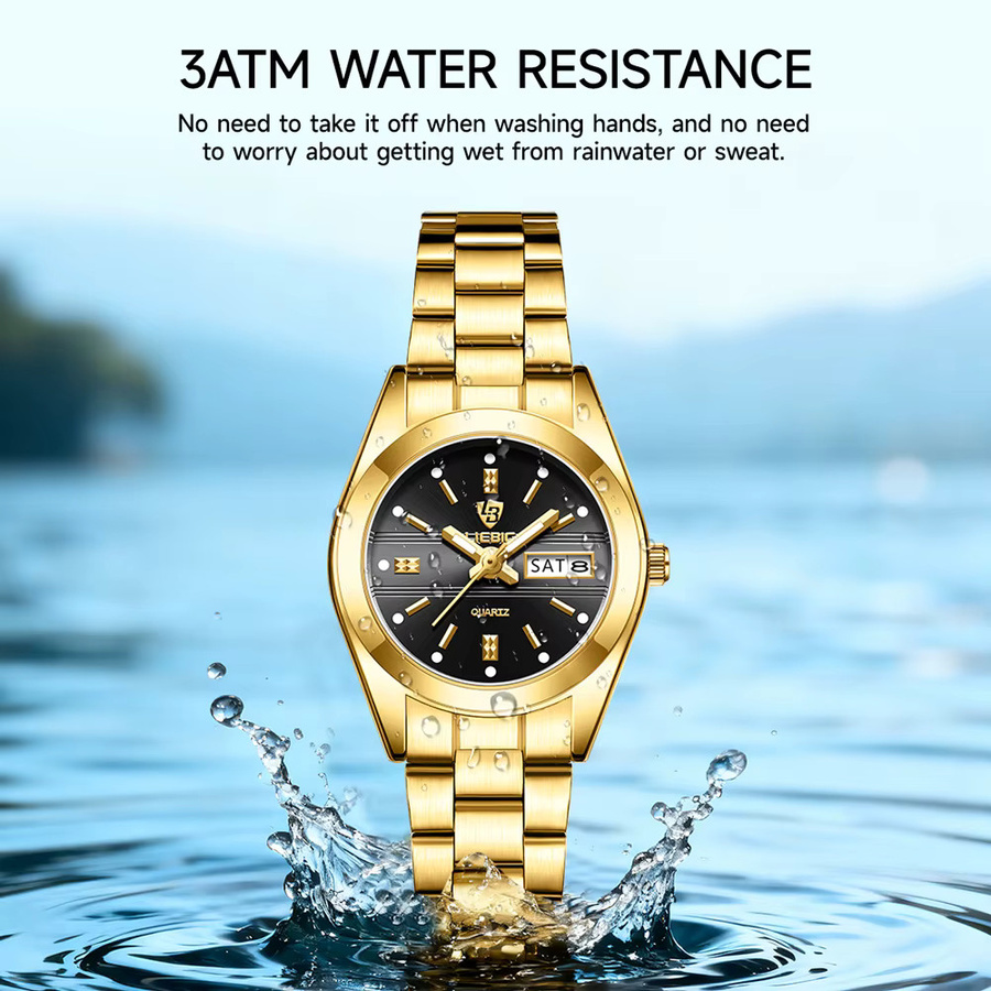 LIEBIG Armbanduhr, Quarz, Edelstahl, Gold, Damen - Bild 2