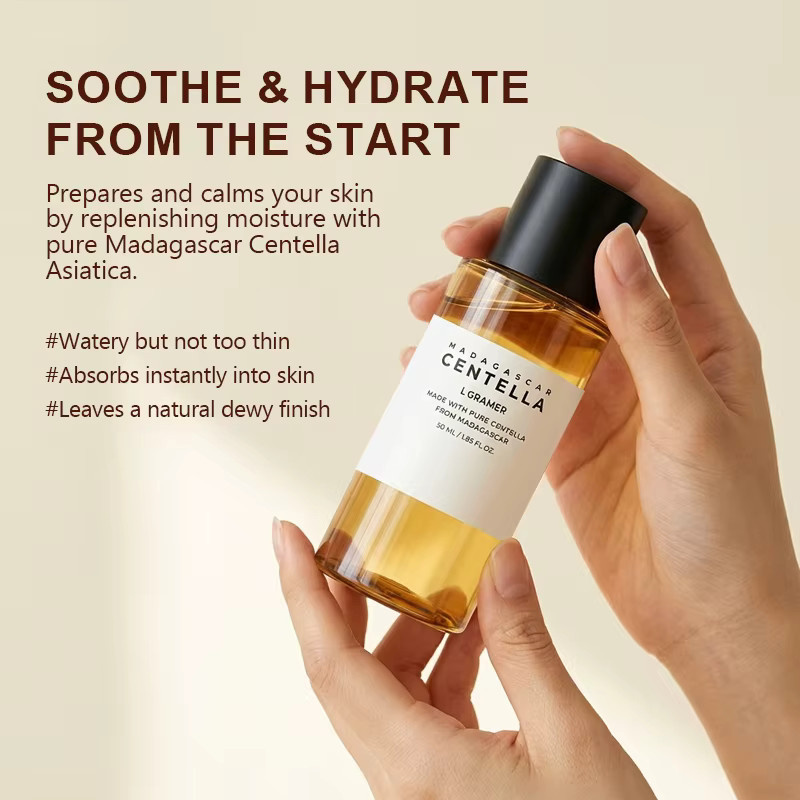 CLAFACES Centella Toning Toner, 50 ml, mit Centella Asiatica, Hyaluronsäure & PHA - Bild 3