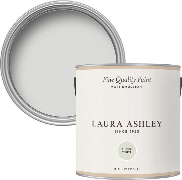 Laura Ashley Wandfarbe Silver White Weiß 2,5 l auf Wasserbasis - Bild 1