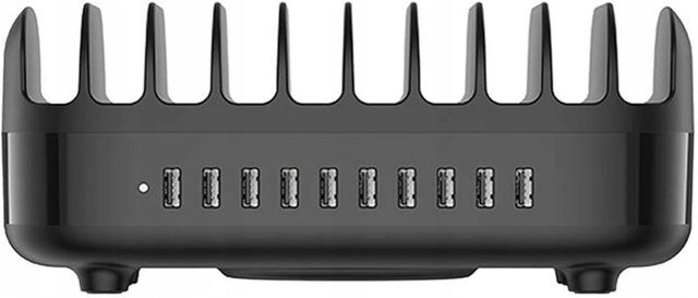 Orico Ladestation DUK-10P-V1 mit 120W und 10 USB-A Anschlüssen, Schwarz - Bild 1