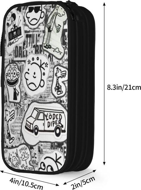 Fancy Style Studio Federmäppchen Tagebuch eines wimpy Federmäppchen für Mädchen und Jungen, Mehrfarbig - Bild 1