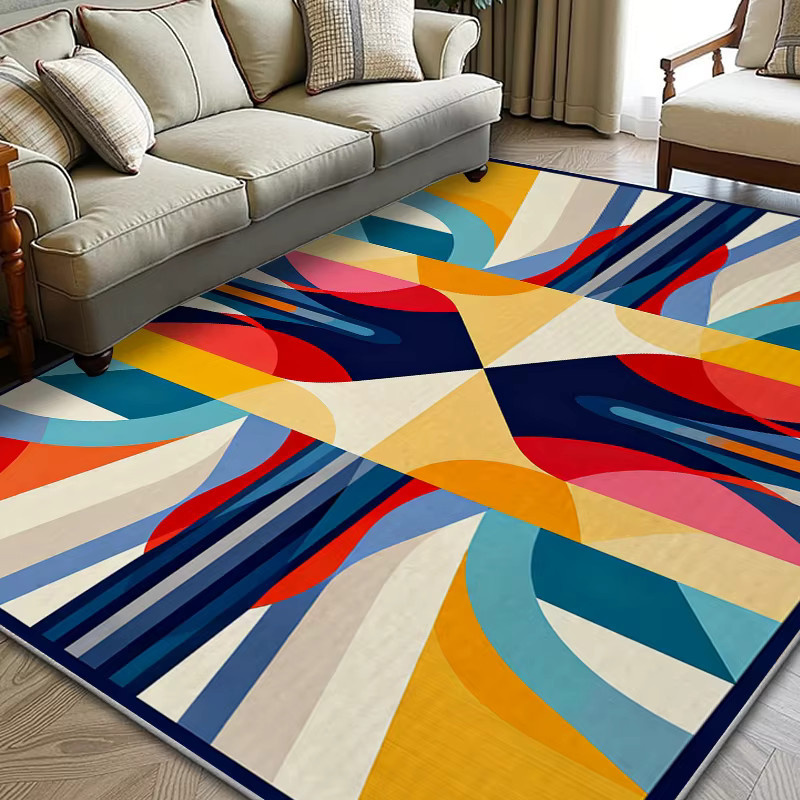 RAKKS Wohnzimmerteppich mit modernem geometrischem Design in Multicolour, rechteckig und pflegeleicht - Bild 2