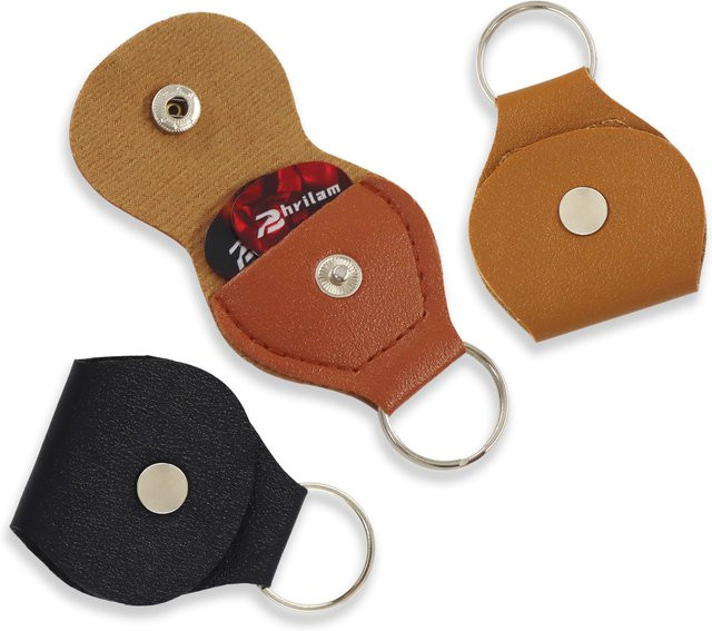 PHRILAM Gitarren-Pick-Halter aus Leder, Schlüsselanhänger-Etui, Unisex - Bild 1