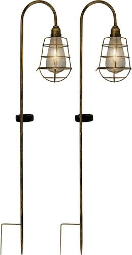 Näve LED-Solar-Erdspieß Gitti 2er-Set in Messing Antik und Weiss, länglich, H: 76,5 cm, B: 16 cm, T: 10,5 cm - Bild 1