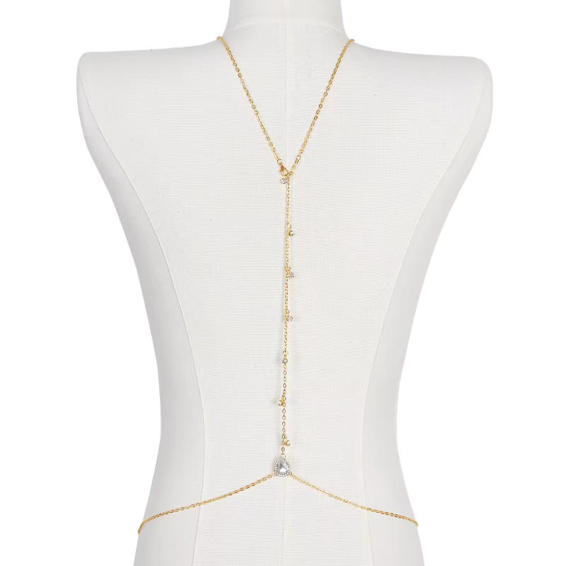 RUIYI Körperkette, Gold, Kristall, Damen, Hochzeit - Bild 3