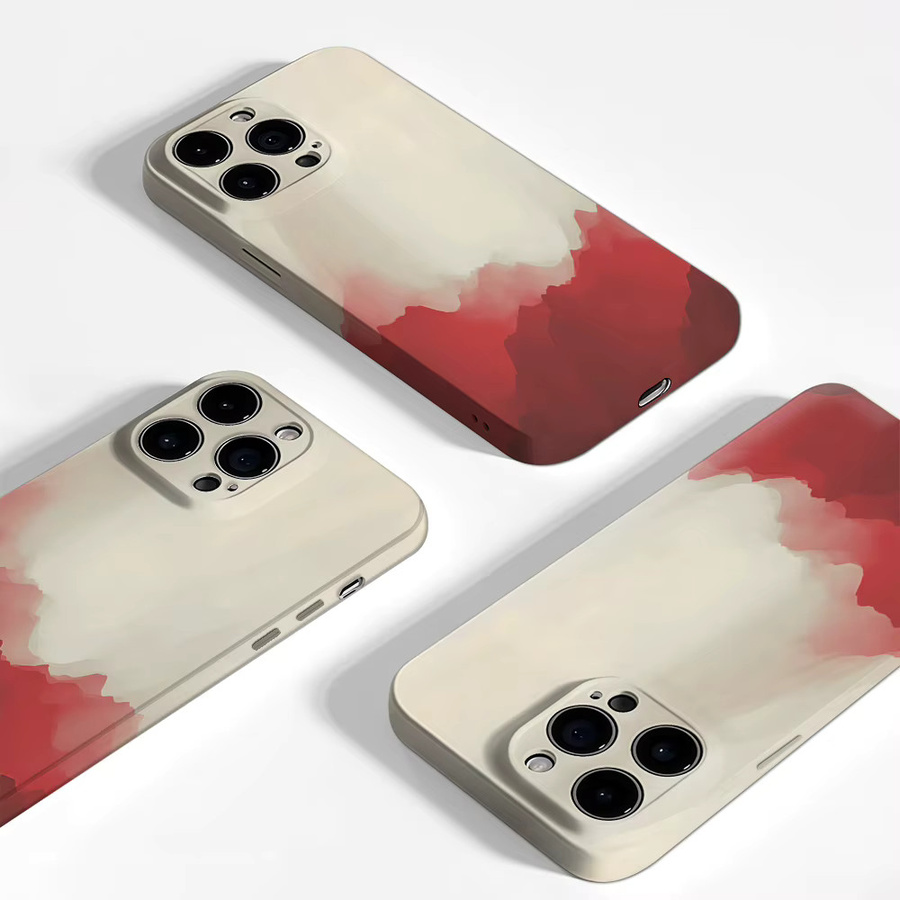 Potdemiel Handyhülle Misty Mountain Blush für iPhone 17 16 15 14 13 12 Pro Max Plus mit doppelschichtiger Rückseite in Pink Multicolour - Bild 3