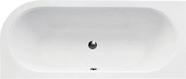 Bad Land Eckbadewanne AVITA links in Weiß mit Acrylschürze, Bambus-Badewannenablage und Kopfstütze, B/T: 150 x 75 cm - Bild 1