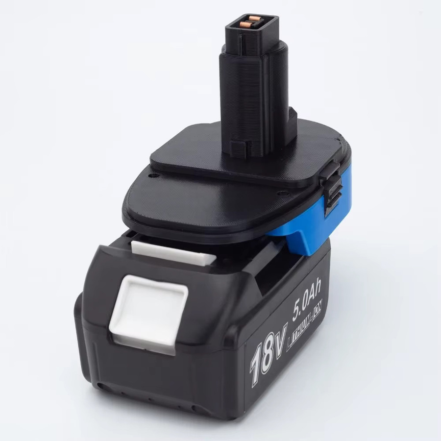 Batterieadapter für Makita 18V Li-Ionen-Akkus zu Dewalt 18V Ni-Cd und Ni-Mh Elektrowerkzeugen in Schwarz - Bild 3